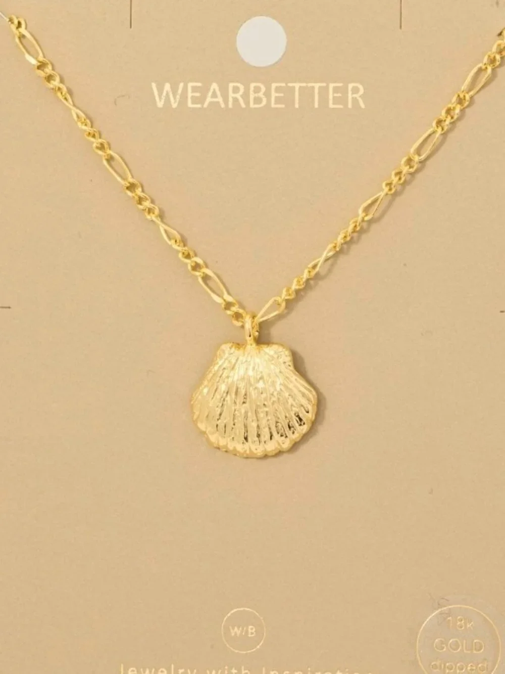COMING SOON 18K GOLD CLAM SHELL NECKLACE